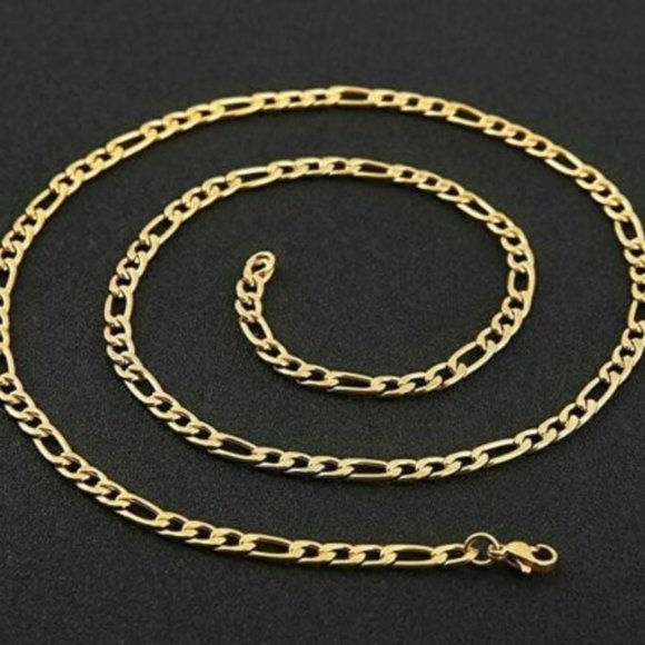 10K Solid Gold Figaro Chain Necklace!!
